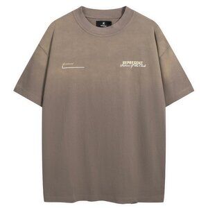 Represent Slogan Logo Spray Color Distressed Short Sleeve T Shirt